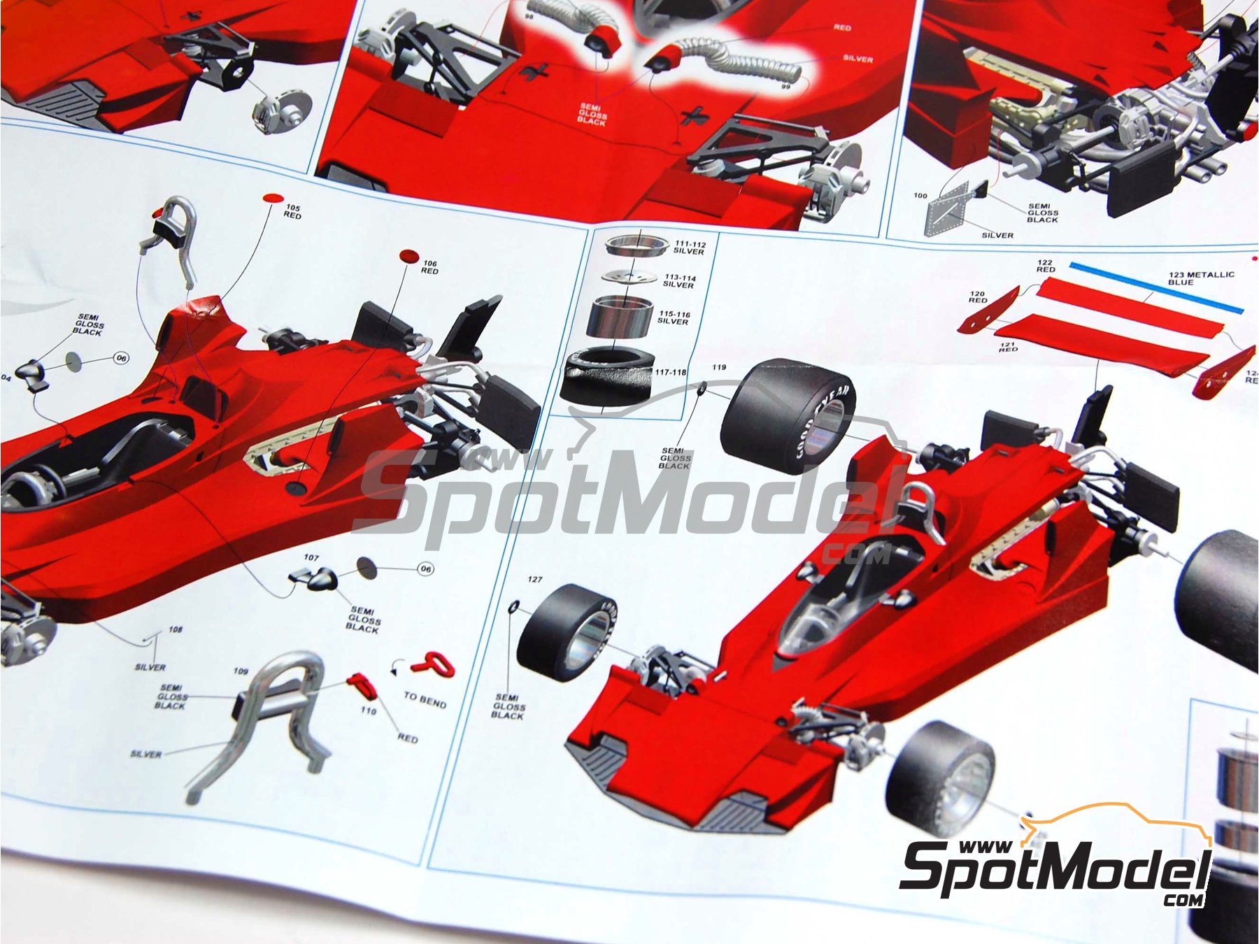 Brabham Alfa Romeo BT45 Brabham Racing Organisation Team sponsored by  Martini Racing - Spanish Formula 1 Grand Prix 1976. Car scale model kit in  1/43